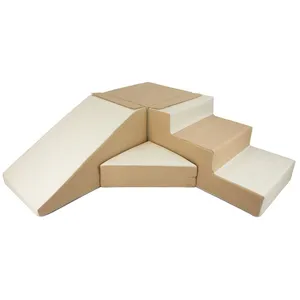 Velinda Set de 4 blocs en mousse pour le jeu blanc, cappuccino