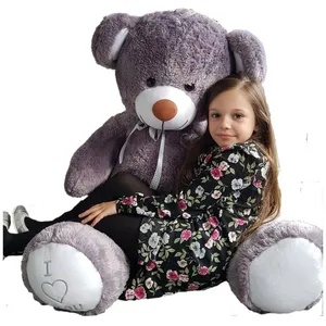 Comparateur de prix : Velinda Nounours en peluche énorme Teddy Bear 75+85 gris