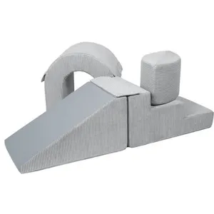 Set de blocs en mousse 4 éléments petit pont gris velours côtelé