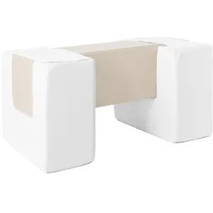 3 blocs en mousse blanc cappuccino