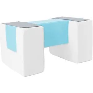 3 blocs en mousse blanc bleu gris