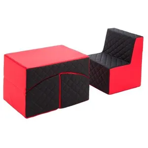 Ensemble de meubles en mousse : chaise et fauteuil rouge-noir 242585.0