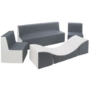 Ensemble de meubles en mousse : 2 chaise Canapé et fauteuil blanc gris