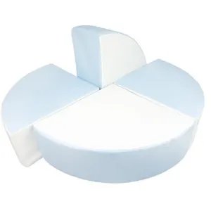 Set de 4 blocs en mousse blanc bleu pastel 242701.21k