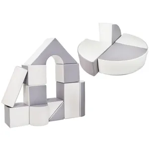 Set de 15 blocs en mousse le jeu blanc gris 2427245901