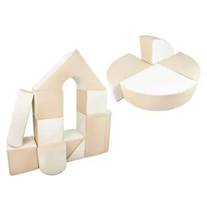 Set de 15 blocs en mousse le jeu blanc cappuccino 242721.15