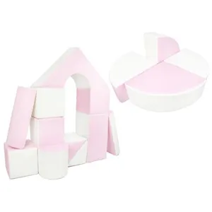 Set de 15 blocs en mousse le jeu blanc rose pastel 242721.20k