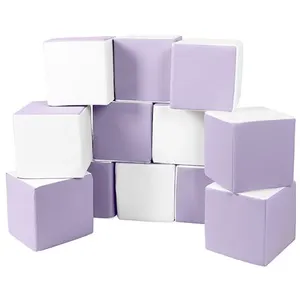 Lot cubes XXL mousse 12 pcs blanc, lilas