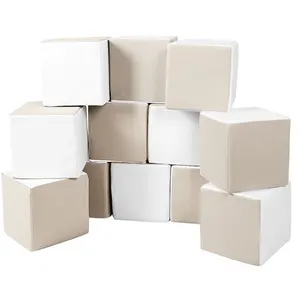 Velinda Lot cubes XXL mousse 12 pcs blanc, cappuccino pas cher