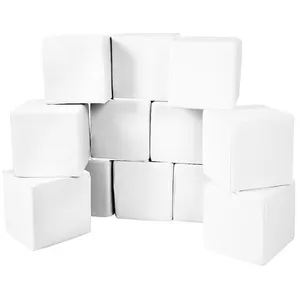 Lot cubes XXL mousse 12 pcs blanc
