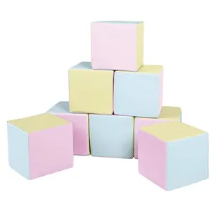 Lot cubes XXL mousse 8 pcs rose, bleu, jaune