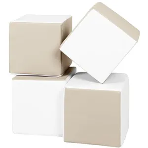 Lot cubes XXL mousse 4 pcs blanc, cappuccino