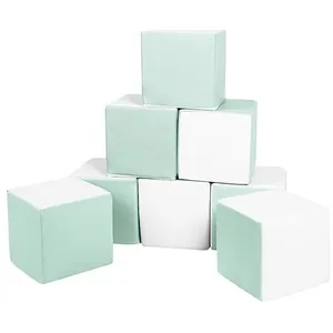 Lot cubes XXL mousse 8 pcs blanc, Menthe