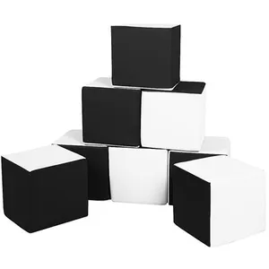 Lot cubes XXL mousse 8 pcs noir - blanc