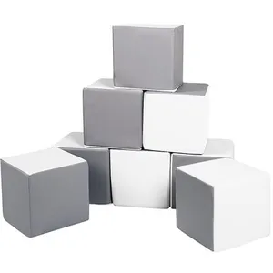 Lot cubes XXL mousse 8 pcs blanc,gris
