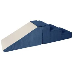 Lot de 2 grands blocs en mousse bleu marine velours côtelé 242334bsz
