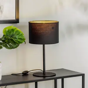 Euluna Lampe à poser Alice, noir pas cher