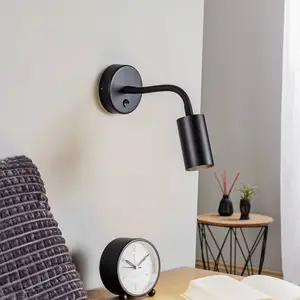 Euluna Applique murale Eye Flex S, noir pas cher