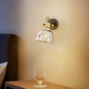 Comparateur de prix : Euluna Applique murale Amalfi avec verre métallisé, argenté