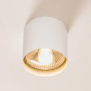Euluna Spot pour plafond Bit S de forme cylindrique, blanc pas cher
