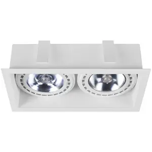 Euluna Downlight encastré Mod II, à deux lampes, blanc pas cher