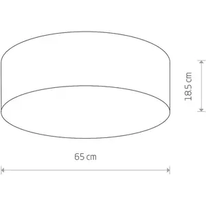 Euluna Plafonnier Cameron, gris, Ø 65 cm pas cher