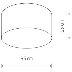 Euluna Plafonnier Cameron, gris, Ø 35 cm pas cher
