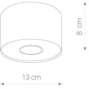 Euluna Spot pour plafond Point Sin forme cylindrique, blanc pas cher