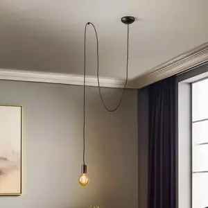 Euluna Suspension Spider, noir, à 1 lampe pas cher