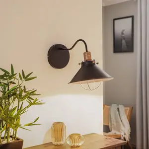 Euluna Applique Garret I en brun foncé/cuivré pas cher