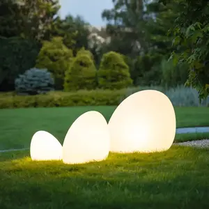 Euluna Luminaire d'extérieur Stone M, 50 x 50 cm, blanc, plastique, IP...Vendu parluminaire