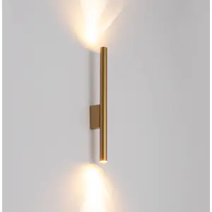 Comparateur de prix : Euluna Applique murale Laser, doré, métal, hauteur 40 cm, G9