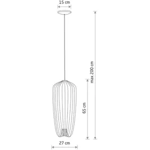 Euluna Suspension Pumpkin S, gris clair, Ø 27 cm, métal, GU10
