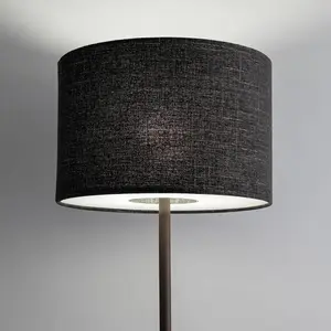 Euluna Lampe sur pied Amarela, noir mélangé, textile, E27Vendu parluminaire