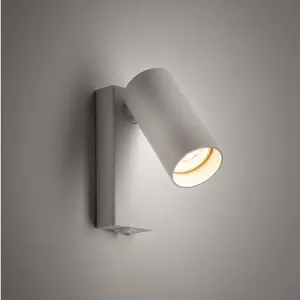 Euluna Spot mural FOURTY, blanc, hauteur 17 cm, métal, GU10 pas cher