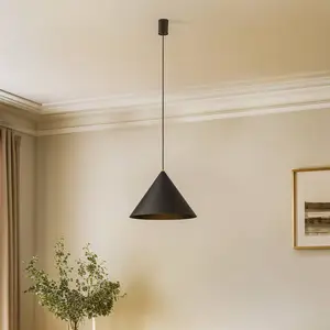 Euluna Suspension Zenith M, noir, Ø 35 cm pas cher