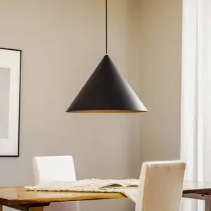 Euluna Suspension Zenith L en métal noir pas cher