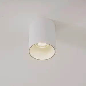 Euluna Plafonnier Eye Tone, blanc/argenté pas cher