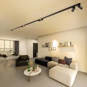 Euluna Spot plafond Mono VIII noir 8 lampes, 2x200 cm pas cher