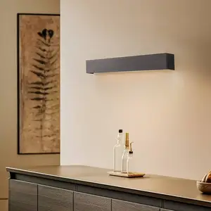 Euluna Applique murale Straight S, 62 cm, noir pas cher