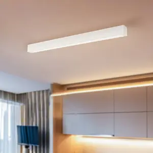 Euluna Plafonnier Straight blanc 92 cm pas cher
