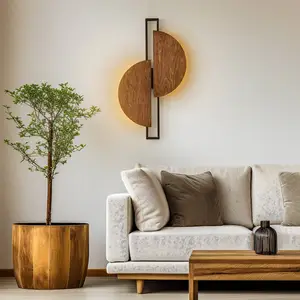 Euluna Applique murale LED Sunrise LED en bois pas cher