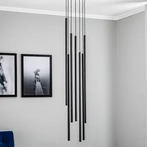 Comparateur de prix : Euluna Suspension Laser, à 7 lampes, noir