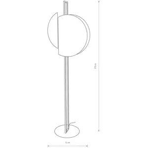 Euluna Lampe sur pied Sunset, marron foncé/or/noirVendu parluminaire