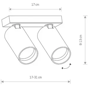 Euluna Projecteur Mono 2 Gu10 R50 Blanc Nowodvorski 7810 pas cher