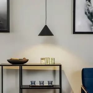 Euluna Suspension Zenith S avec abat-jour en métal noir pas cher