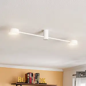 Euluna Plafonnier Orbit II, blanc, à 2 lampes pas cher