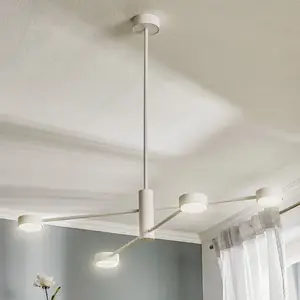Euluna Plafonnier Orbit IV, blanc, à 4 lampes pas cher