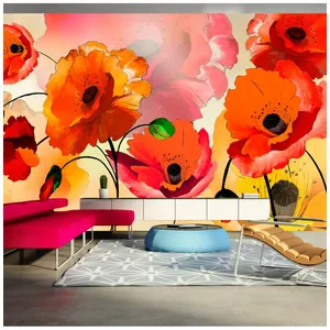 Walliex Papier peint XXL Velvet poppies-Taille L 500 x H 280 cmVendu parrue-du-commerce
