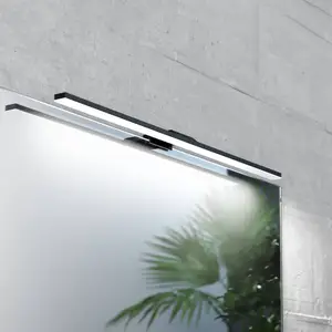 MCJ Applique pour miroir LED Triga IP44 noir 60cm, 4.000K pas cher